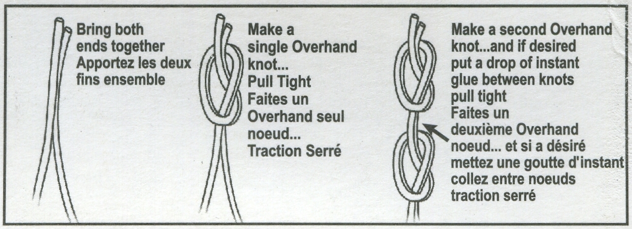 Tying off stretch cord